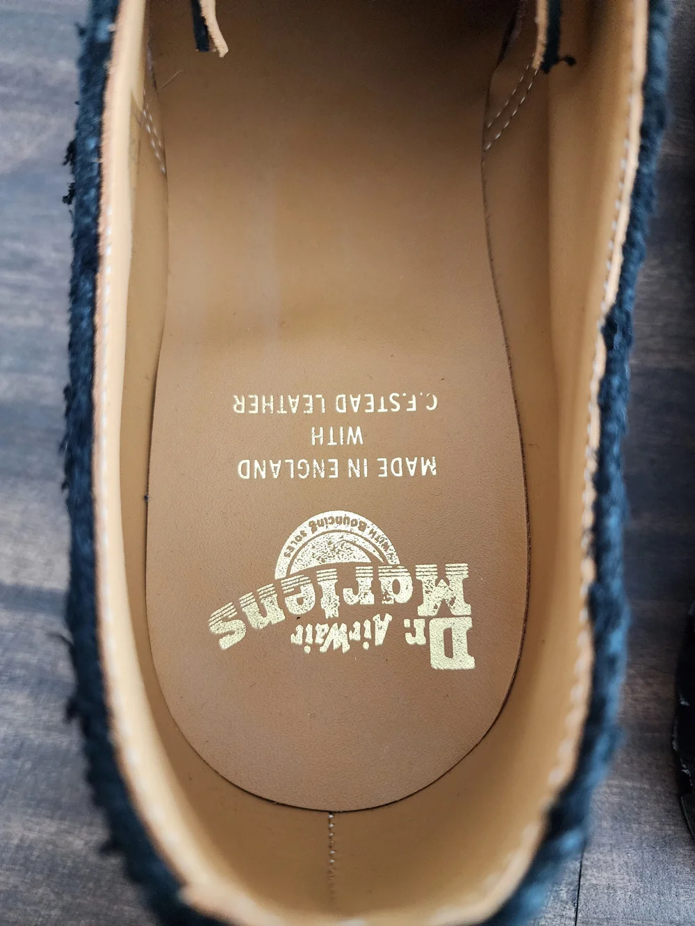 Dr. Martens 1461 Bex MIE C.F. Stead Tufted Suede Black Men's 10 New